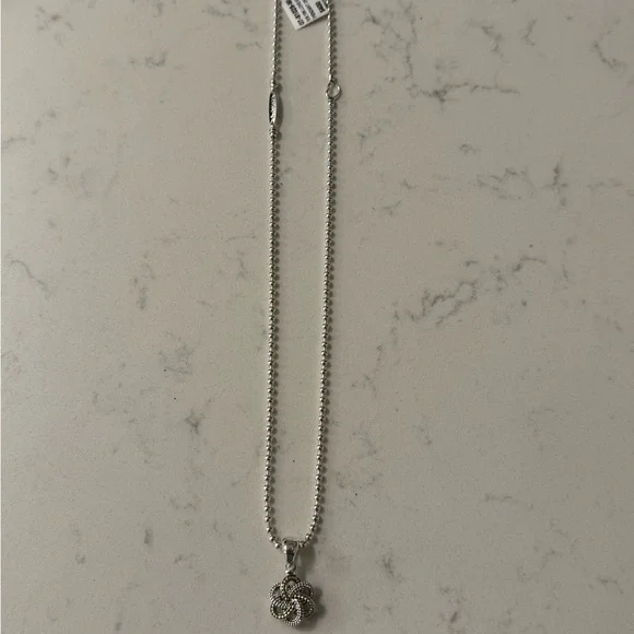 Sterling Silver and 18 yellow gold Lagos Love Knot 15MM Pendant on chain - Picture 5 of 5